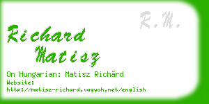 richard matisz business card